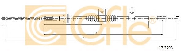 COFLE 17.2298 Cable, parking brake